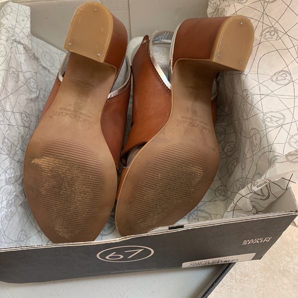 Sixty Seven Heels Leather Silver Strap Size 38 - Picture 5 of 11